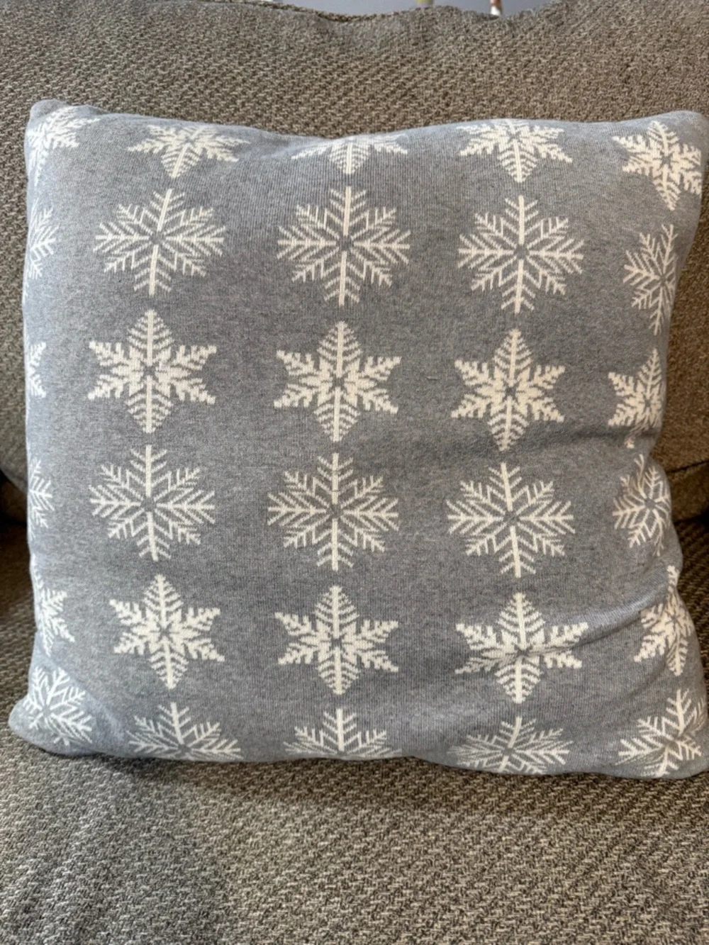 Holiday Penguin Decorative Pillow with Red and Black Scarves